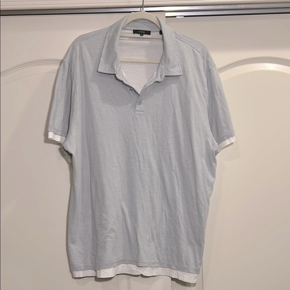 Vince Pima Cotton Double Layered Polo Shirt - Picture 2 of 6